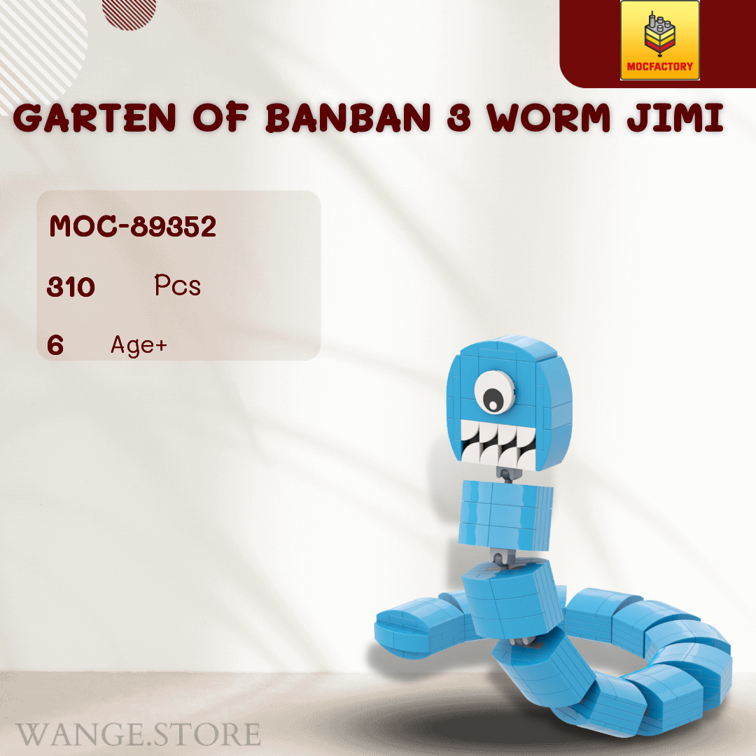 MOC Factory Movies and Games 89352 Garten of Banban 3 Worm Jimi